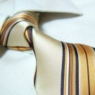 100% silk tie,beige stripe SW1477