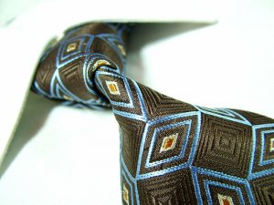 Brown silk necktie SW1333