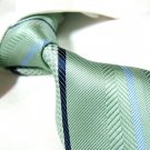 FILA green stripe silk tie SW1364