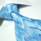 100% Silk blue neck tie SW1125,100% wool lining