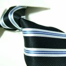 100% silk black stripe neck tie SW1158