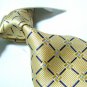 Silk neck gold check neck tie SW1174