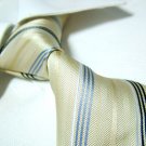 Yellow stripe silk neck tie SW1030