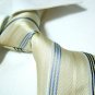 Yellow stripe silk neck tie SW1030