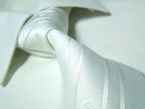 100% silk silver stripe neck tie SW937
