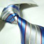 PAUL blue/silver stripe necktie SW959