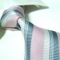 Pink stripe silk necktie SW967