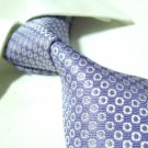 Pure silk tie SW1745,purple/silver circles