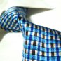 Pure silk tie SW1748,blue check