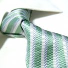 100% silk tie SW1809,green stripe
