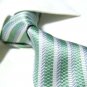 100% silk tie SW1809,green stripe