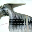 STACY ADAMS designer silk tie SW1845,silver check