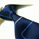 100% silk tie SW1998,navy blue check