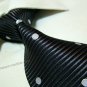 100% silk tie SW2009,black/white dots,extra-long