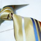 100% silk tie SW2062,yellow stripe 8cm width
