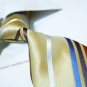100% silk tie SW2062,yellow stripe 8cm width