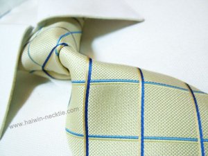 100% silk tie SW2185,yellow check