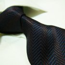 100% silk tie SW2784,blue/coffee stripe