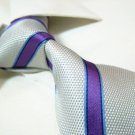 100% silk necktie SW2808,white stripe