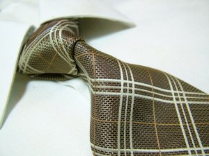 100% polyester tie PL03,extra-long golden check