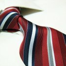 100% polyester tie PL06,extra-long red/white stripe