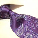 100% Silk Tie SW2875,purple paisley