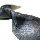 100% Silk Tie SW2878,Grey paisley