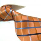 100% Silk Tie SW2885,Orange check
