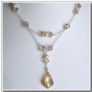 Baroque Drop Double Necklace