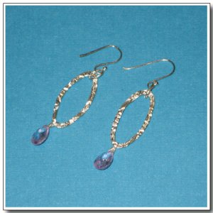 Hammered Oval Earrings