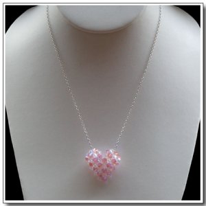 Puffy Heart Necklace - Large/Dual Color