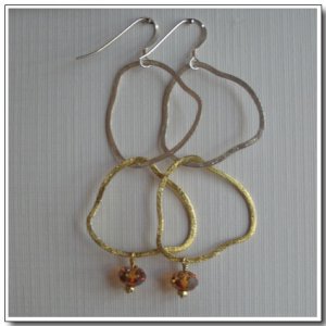 2-Tone Donut Earrings