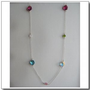Rainbow Candy Opera Necklace