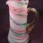 Mini Blown End Day Swirl Marble Glass Pitcher Creamer