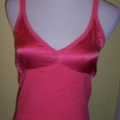 NWT August Silk coral ribbed silk & satin tank top L $40