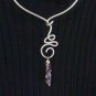 Single, Semi-Precious Stone Bead and Wire Necklace ~ Design 5
