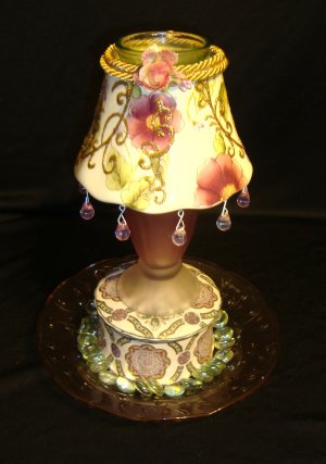 "Vintage Garden" ~ Re-purposed ,Upcycled Candle Holder VG1
