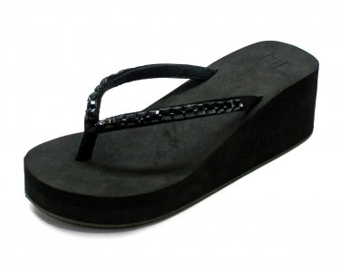 black foam flip flops