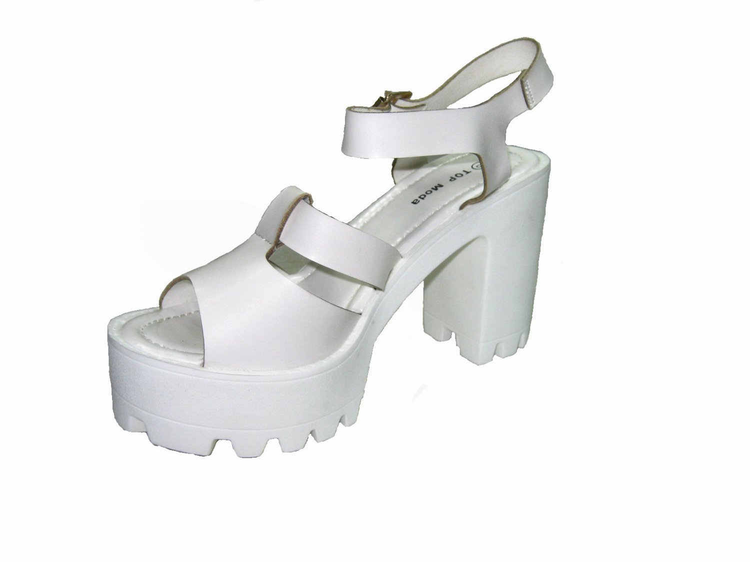 platform lug sole chunky high heel sandals