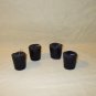 Set of 4 Handcrafted Dark Blue Votive Candles - FREE Shipping