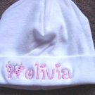Personalized Girls Baby Infant Newborn Hat Cap W/name