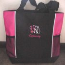 Personalized Nurse RN Tote Duffle Bag Pockets Hot Pink