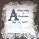 Personalized Wedding Bridal Ring Bearer Pillow Initials