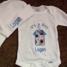 Personalized It's a Boy Infant Baby Newborn Onesie Hat