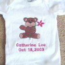 Personalized Infant Newborn Onesie Baby Girl  with name