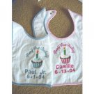 Personalized Baby's 1st Happy First Birthday Bib