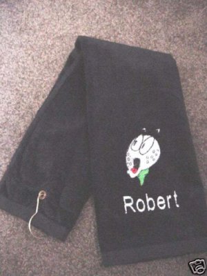 Personalized Embroidered Mens Golf Ball towel Velour