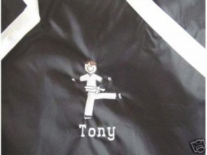 Personalized Karate Martial Arts Black Belt  Boy Bag