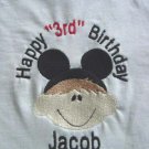Personalized Happy 2nd 3rd Birthday Mickey Mouse shirt