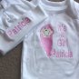 Personalized It's a Girl Infant Newborn Onesie Hat Set